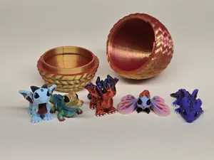 Mini Pockets Pets, Fidget Toys Includes 5 Random Minis with Egg