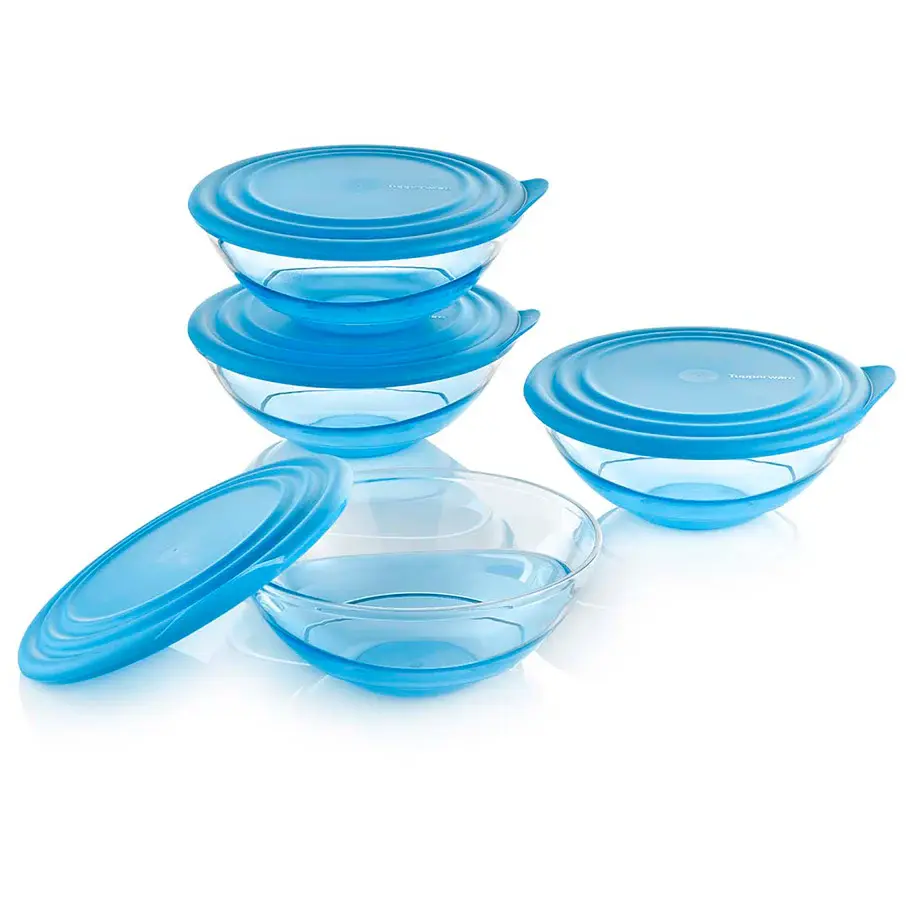 Tupperware Sheerly Elegant Bowls with Seals - Ergonomic Design - High Gloss Finish - Perfect for Salads & More