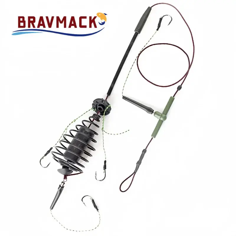 30-80g Carp Fishing Bait Cage Line Group High Carbon Steel Metal Feeder Hook Sinking Artificial Lure Accessories Fishing Tackle Fishing Gear Fishing Equipment