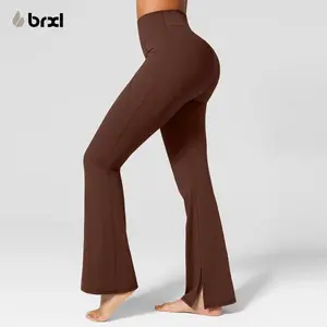 BRXL High Waist Butt Lifting Workout Flare Leggings for Women with Pockets 30" No Front Seam Bootcut Bell Bottom Yoga Pants Gym Workout Lounge#outdoorfun #warmupforholiday-2