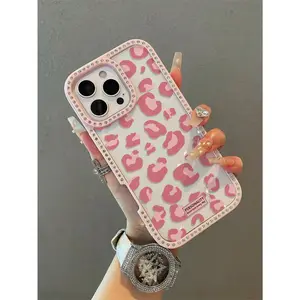 1 Luxurious Leopard Print Crystal Transparent Shiny Phone Case, Compatible for iPhone 17 Pro Max Phone Case 17 Air 16E 16Pro Max 15 Pro 15Plus 14 13 12 11 Cases, Soft Shockproof Full Coverage Phone Case, Sweet And Cool Style, A Gift For Friends, Family