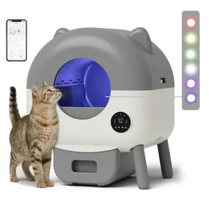 Warcat Adjustable Lighting Automatic Cat Litter Box App Control 2.4GHz WiFi Safety Protection Large Capacity February Faves