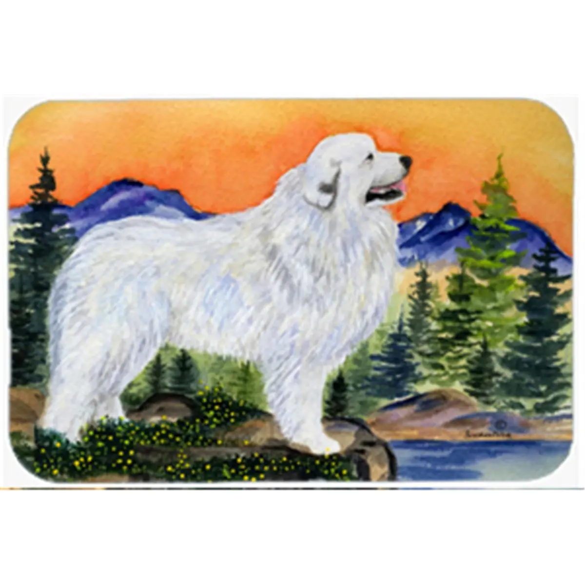 212 MAIN Great Pyrenees Computer Mouse Pad - Polyester Top, Permanently Dyed, Long-Lasting Desktop Accessory, Multi-Use Hot Pad Trivet, Mousepad