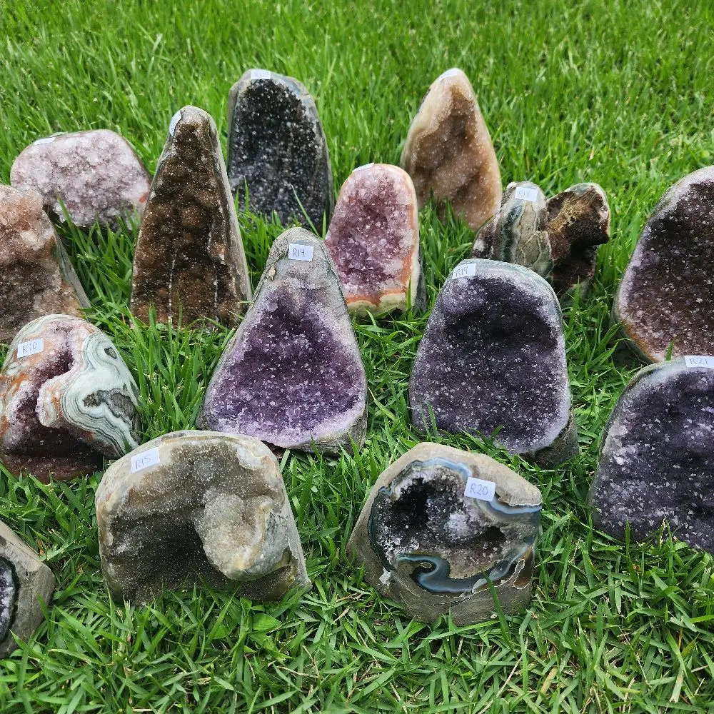 Rainbow Amethyst Geode Display - Natural Gemstone Decor 1pc Pick your Own Unique Addition to Any Collection