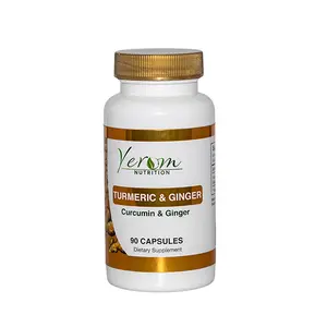 Turmeric & Ginger . (Curcumin) Dietary Supplement . Healthcare (Curcumin & Ginger)  90 capsules Natural Edible Fitness