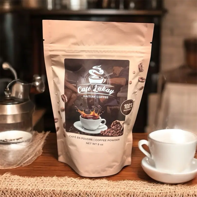 Café Lakay Traditional Haitian Coffee powder 100% Natural 10 oz / chokola lakay  and Lwil Masketi