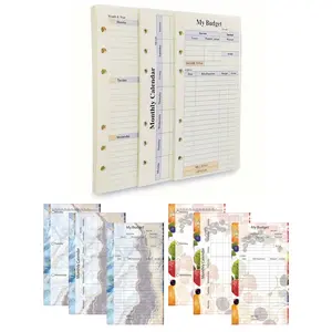 82pcs Budget Planner Refill Weekly Monthly Inserts 6 Hole Personal Size A6 6.75"x3.75" Budget Binder Refill Cash Envelope System Wallet Money Envelope Budget Sheets Expense Tracker Finance Planner Savings Organizer Bill Tracker Budgeting Notebook