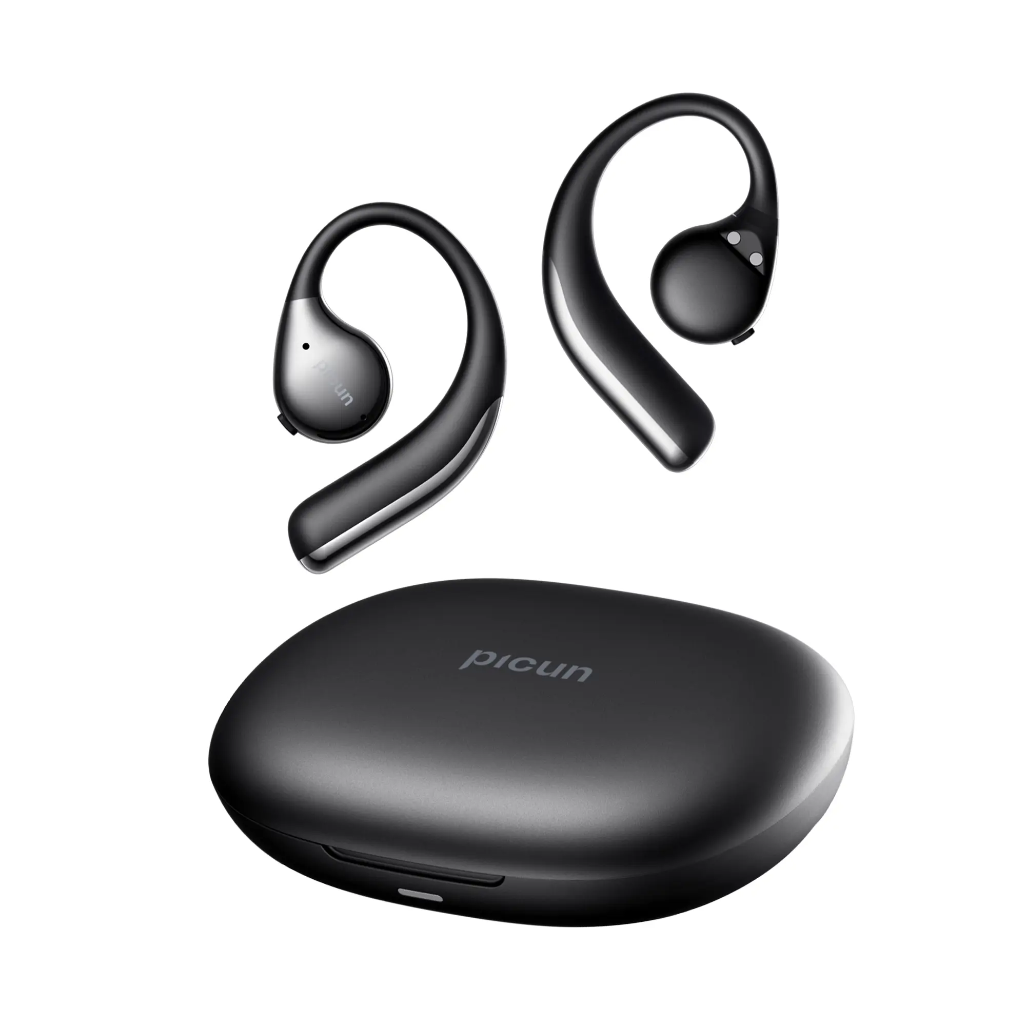 Picun T61 Wireless Bone Conduction Headphones - OWS Open-back Earhook Audio Device, Bluetooth 5.4, Powerful Bass, Lightweight Sturdy Build, IPX6 Waterproof, Rechargeable, Headphones for Sports Cycling tiktokshopbacktoschool