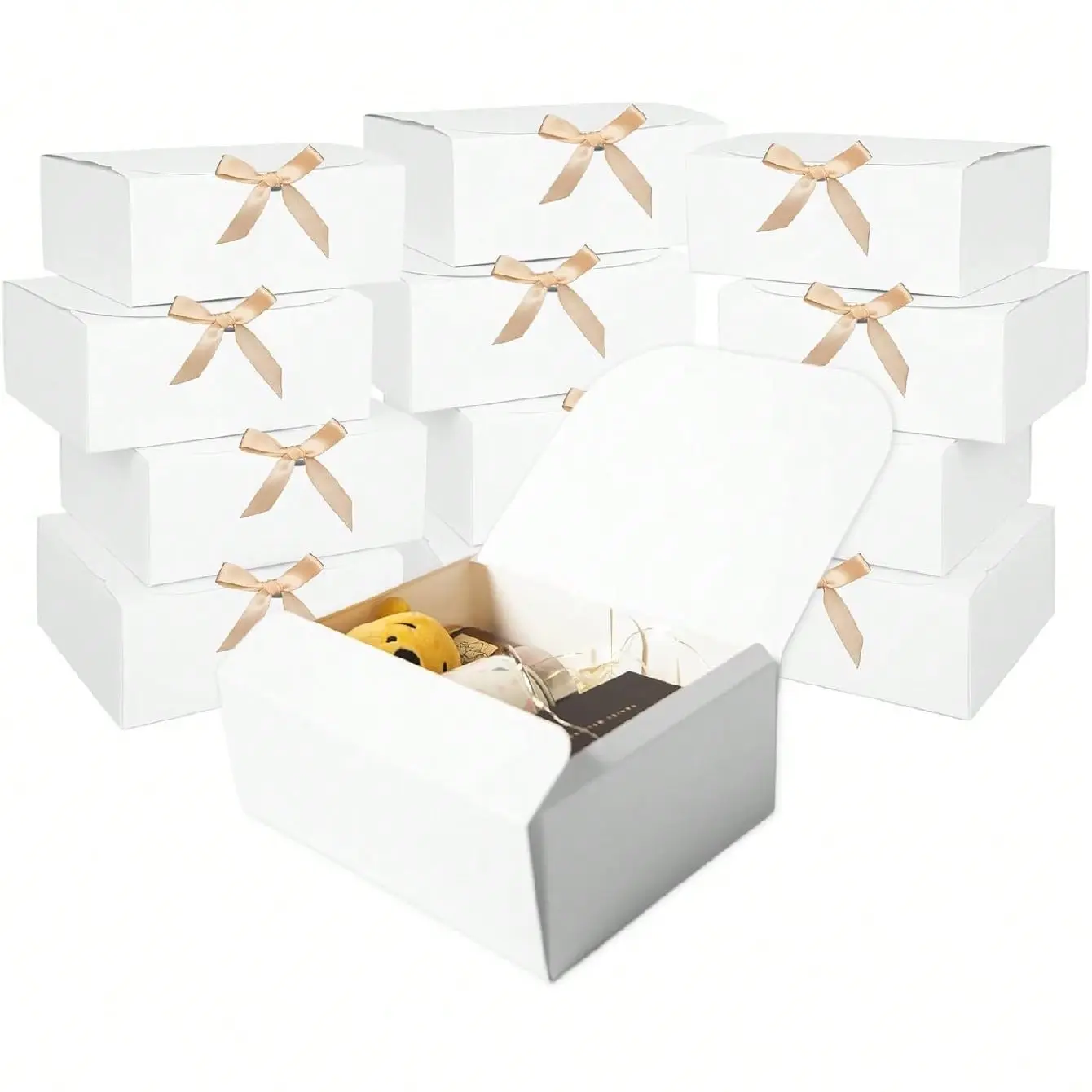 5pcs Romantic Gift Box Set with Lid & Ribbon, Elegant Wedding Proposal Boxes, Valentines Boxes, Perfect for Valentine's Day, Birthdays, Baby Showers, Exquisite Gift Box