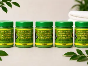Arnica Pomada Muscular 625g (5 pack) - Herbal Massage Balm with Diclofenaco Naproxen & Lidocaine - Natural Treatment for Full Body Care