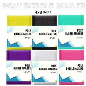 4x8 Inches Multi Colors Poly Bubble Mailers, Self Seal & Water Resistant Padded Shipping Bags, Waterproof Mailing Envelopes, 25-1000 Pieces