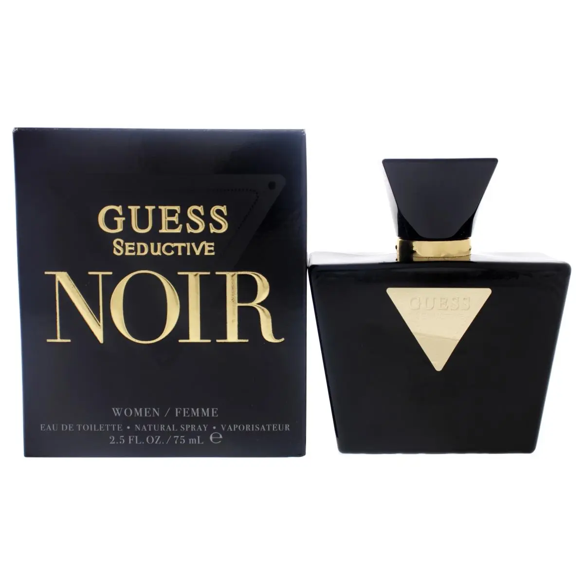 GUESS Seductive Noir Eau de Toilette for Women, Oriental Floral Fragrance with Vanilla, Haitian Vetiver & Jasmine Notes, 2.5 oz, Fragrances, Signature Scent, 2 To 2.9 Fl Oz, Smelling Good, Floral Scents, Vanilla Blend, Jasmine Sambac