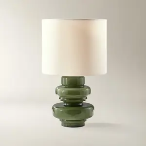 Z Gallerie Edin Glass Table Lamp - Pistachio Modern Nightstand Lamps Home Decoration Lamp