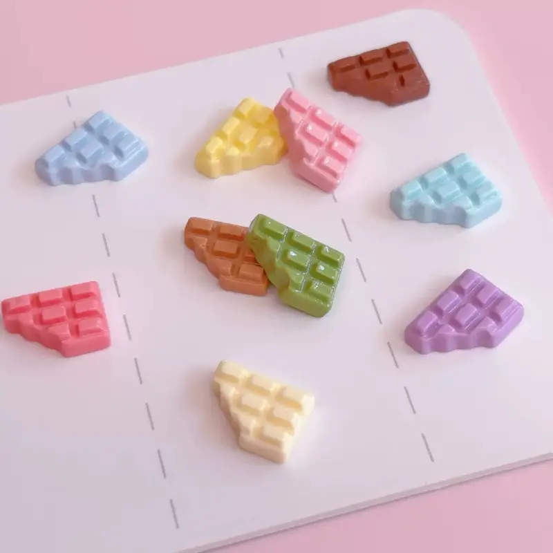 Kawaii Mini Chocolate Charms -10 random piece Colorful Resin DIY Jewelry Accessories for Phone Charm / Earrings / Keychain