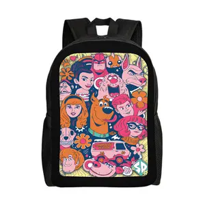 Scooby-Doo-Backpacks for Girls, Cute School Backpack, Aesthetic Bookbag for Teens, Lightweight Classic Backpack for Travel, Work, Picnic A-8