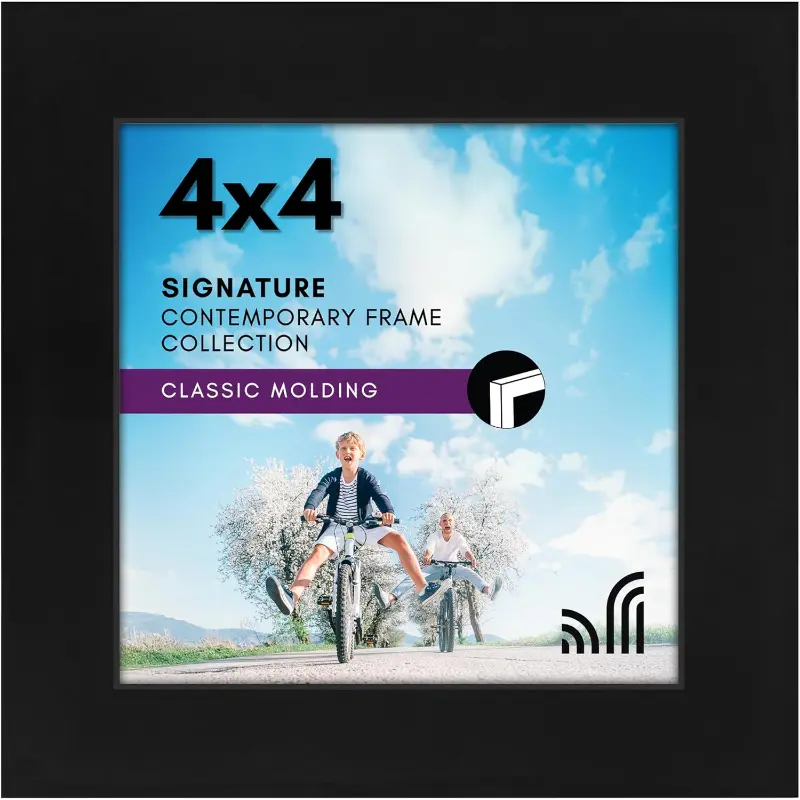 12x18 Poster Frame with Shatter-Resistant Glass - Signature Collection - Gallery-Style Frames Made of Engineered Wood - Photo Frame for Wall Display - Black
