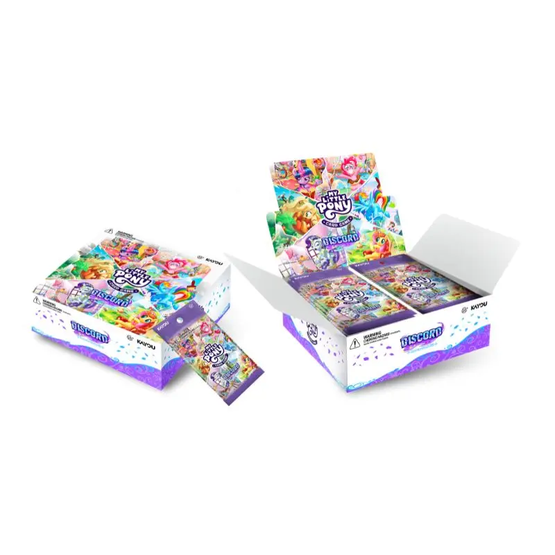 KAYOU My Little Pony Non-Sports Trading Card Game BP02 Discord English Series Sealed Box, BP02 Edition Collectible Trading Card Box, Colorful Art, Multiple