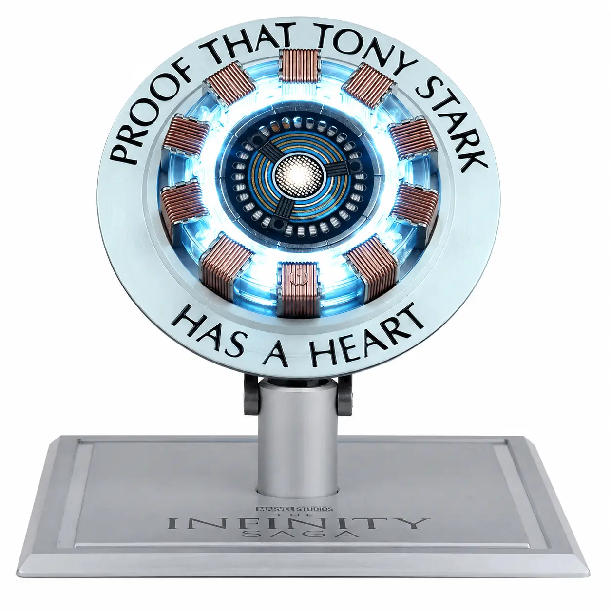 Iron Man Edition Arc Reactor Wireless Charger - CNC Aluminum Alloy Base, 15W Fast Charging, Auto-Lift Magnetic Stand with Sound Effect & Ambient Glow for Smartphone, Cellphone, Mobile Electronic Device