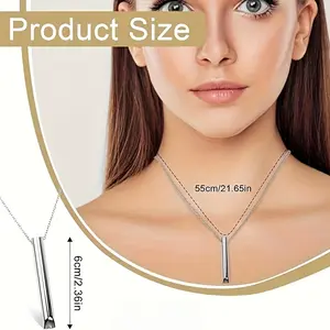 4PCS Mindful Breathing Necklace for Anxiety Relief Unisex Adult Pendant in 4 Colors for Men & Women Promotes Relaxation and Calmness Ideal Gift