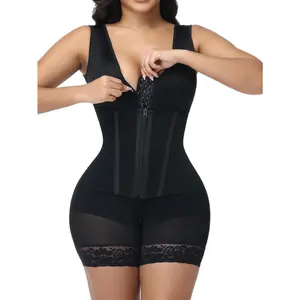 Fajas colombianas sobre el busto, fajas moldeadoras para mujer, fajas de control de abdomen, fajas postoperatorias de compresión, corsé con ribete de encaje, tops corsé para mujer, bodys para mujer, faja moldeadora