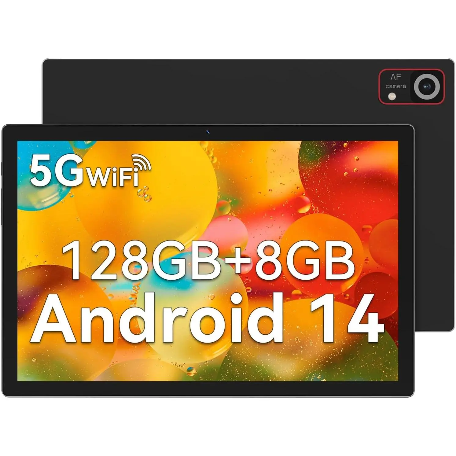 2026 Latest Tablet Android 14 Tablets 10 Inch, 128GB ROM+14GB RAM (8+6 Virtual)+512GB Expandable, Octa-Core Processor, 10 Inch Tableta with 5G WiFi, 7000mAh Battery Tablet PC, Dual Camera, BT5.0—Black