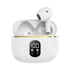 Wireless Earbuds, Bluetooth Headphones Long-Lasting Endurance with Wireless Waterproof Charging Case and LED Power Display, Deep Bass Earphones HIFI Sound with