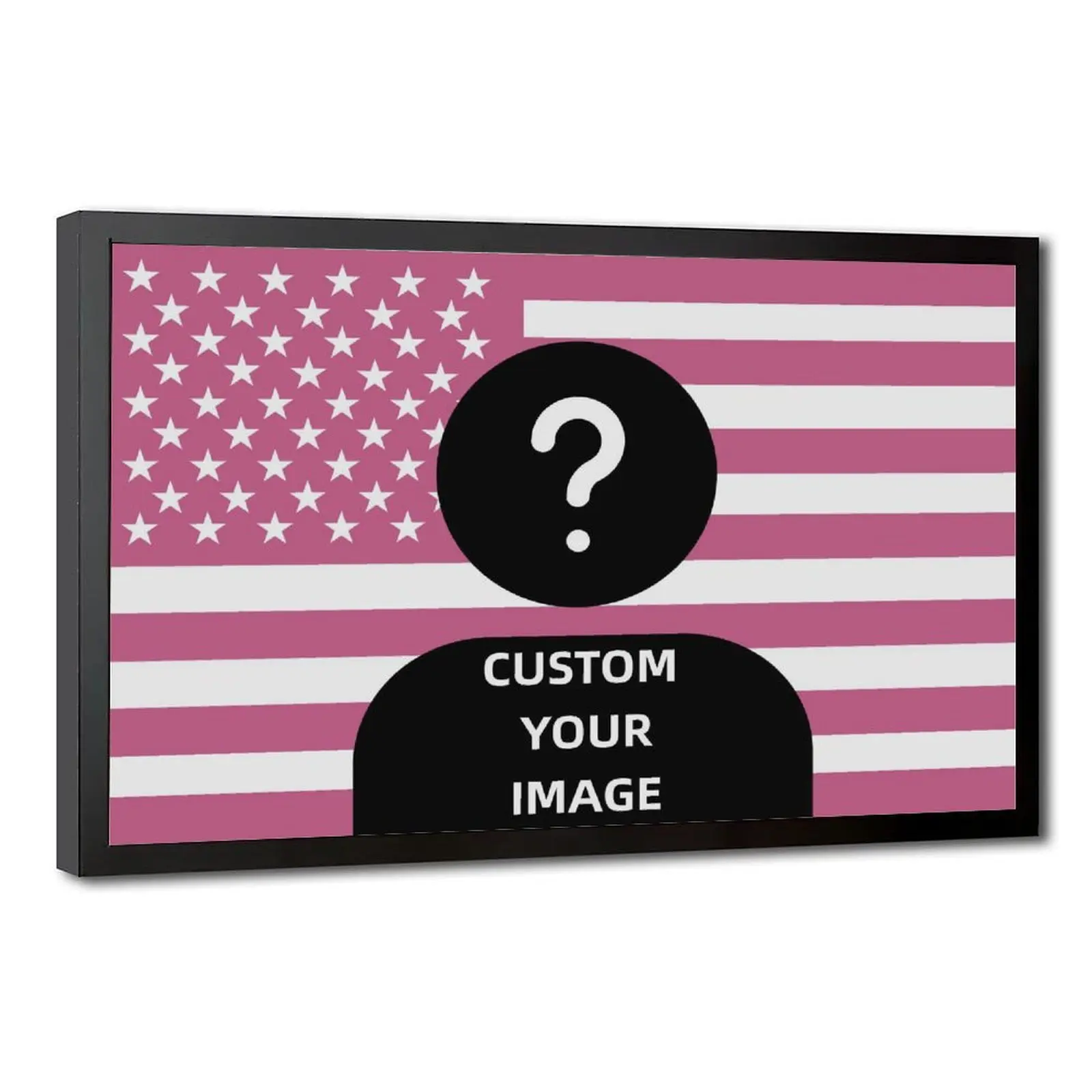 Custom Pink America Flag Poster Personalized Posters Design Your Image Funny Poster For Decorate Clubs Concerts Bars University Dormitories Living Rooms