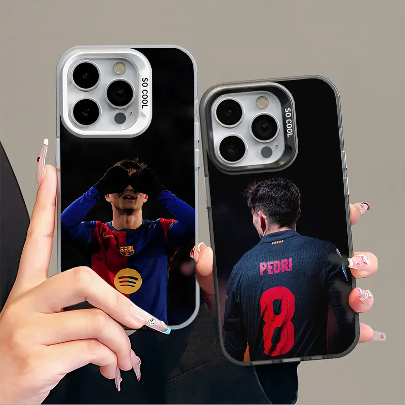 IPhone17 16 Promax Pedri Phone Case Anti Drop Protective Case Suitable for iphone 15 14 13 12 11 XS Plus Acrylic Phone Case football