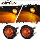 2pcs 3/4 inch smoked lens amber lights