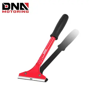 13" Floor Scraper & Blade Replacement Kit, Steel Tubing/Aluminum and Non Slip Grip, Removes Wallpaper, Decals, Stickers, and Cleans Debris, 4" Blade, 1 Kit, Red