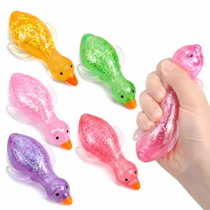 Festive Duck Squeeze Fidgets - Soft Silicone Squishy Toy, Stress Relief Desk Companion, Cute Room Decor, Sensory Bundle, Perfect Gift for Kids & Coworkers