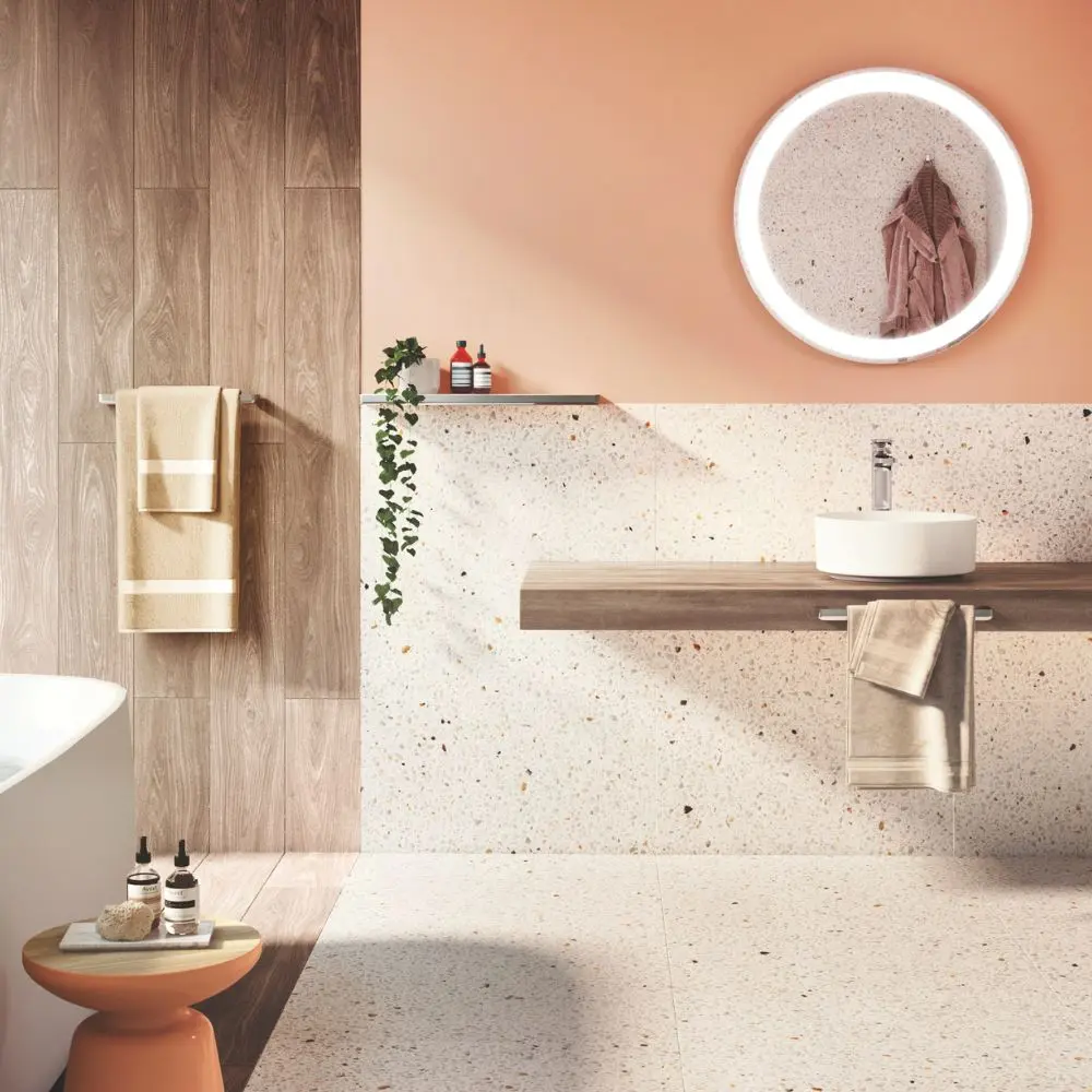 Agora Terrazzo Multicolor Porcelain 35×35 Matte Tile