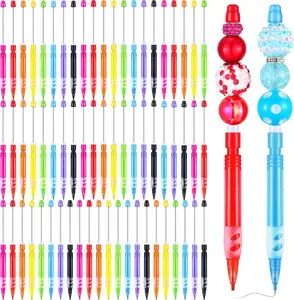 64 count Beadable Mechanical Pencil  to School Pens Mini Drawing Beadable Pencil Pencils with  Hand Guard for Writing Drawing Sketching DIY Crafting