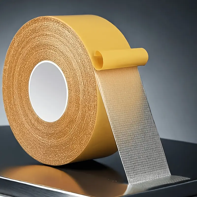 787.4-inch PE double-sided tape roll, ultra-strong waterproof Sticky Adhesive, suitable for walls, fiberglass mesh, wood, plastic, glass, metal surfaces