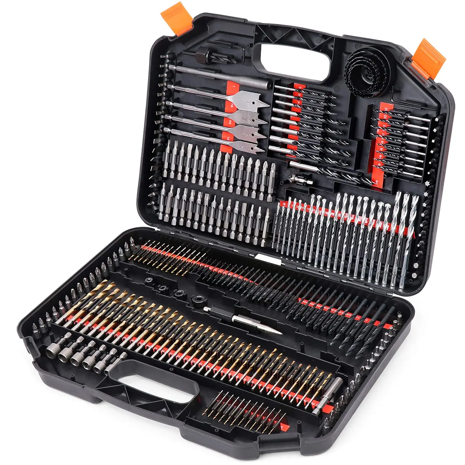 Ultimate Drill Bit Set - 246 PCS Comprehensive Premium Quality Drill Bits Kit for Wood Metal Cement Drilling & Screw Driving, Full Combo Kit Assorted in Organized Carrying Case, Reinforced Packaging,father'sdaygifts Tool Box Heavy Duty