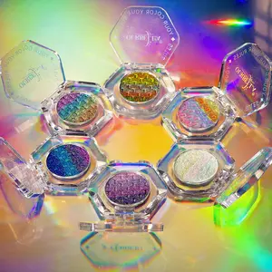 Ourbella rainbow highlighter&eyeshadow, sparkly shimmer glitter eyeshadow, high pigmented, talc free, long lasting