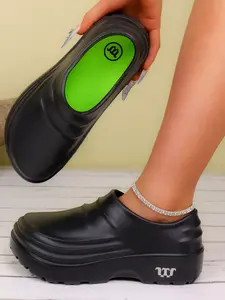 Unisex Slip-On Ballerina Slippers, Health Shoes, Restaurant Walking Shoes, Durable Eco-Friendly Material, Round Toe, Easy Clean Surface, Footwear