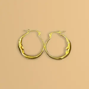 French Style Sleeping Moon-Shaped Mini Hoop Earrings