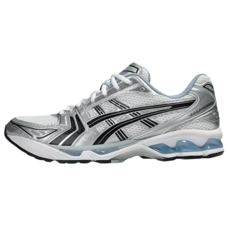 ASICS GEL Kayano 14 JJJJound White Navy Unisex Low Top Lace-Up Laces Casual Trainers with Gel Cushioning, Versatile Comfort for Casual Wear, Style 1203A961-101