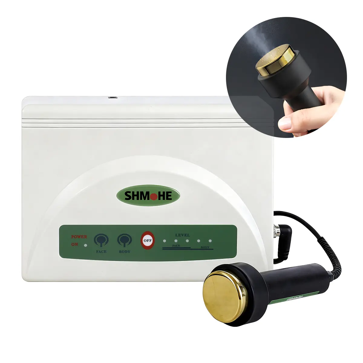 SHMHE Dual Probe Beauty Machine, Microcurrent Face & Body Lifting Massager, High Frequency Ultrasonic Cleansing Device, Portable At-home Skin Revitalizing Tool, Salon Skincare Equipment, Holiday Wellness Gift for Men, Women and Elders