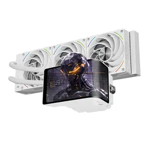 High Refresh Rate Gaming Thermalright WONDER VISION 360 TURBO rtx 4070 super ARGB WHITE 6.67-inch naked eye 3D curved screen ARGB curved display screen ARGB Sync Ice Blade Cooling Fan rtx  4080 rtx  4070 Gaming Laptop Cooler Gaming Items