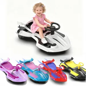 12V Electric Wiggle Car with Pedal, 2 in 1 Wiggle Car Ride On Toys for Kids Ages 3 and Up, Anti-Rollover Flashing Wheels, Bluetooth, Music,Christmas present,Devil Car,Demon Wiggle Car,Drift Swing Car