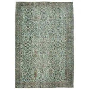 Handmade Turkish Vintage Wool Carpet Traditional Floral  Design