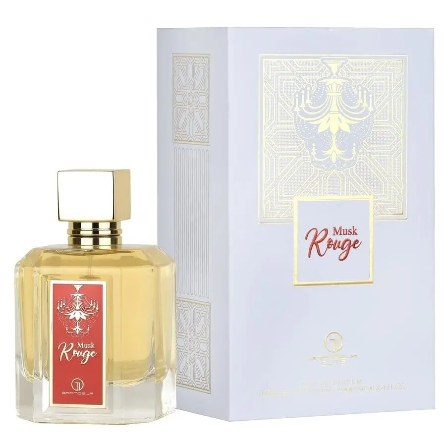 Grandeur Elite Musk Rouge Eau De Parfum (100 ML/3.4 oz) - Aromatic Floral Fragrance Perfume with Saffron, Jasmine, EDP Scents, Single Item