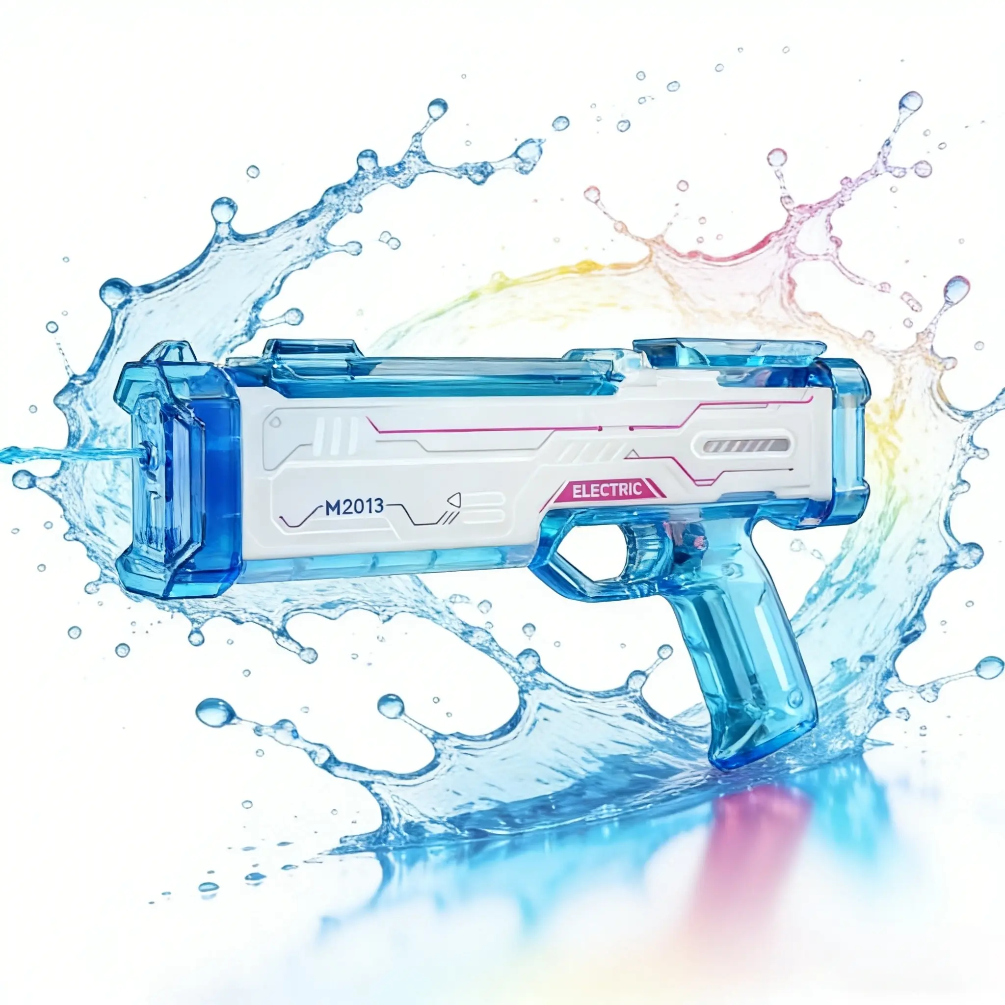 Electric Water Machine with LED Lights & Sound Effects – Automatic High-Pressure Water Blaster, Long Range, Rechargeable, Perfect for Kids & Adults, Summer Pool Parties & Outdoor Fun campingessentials