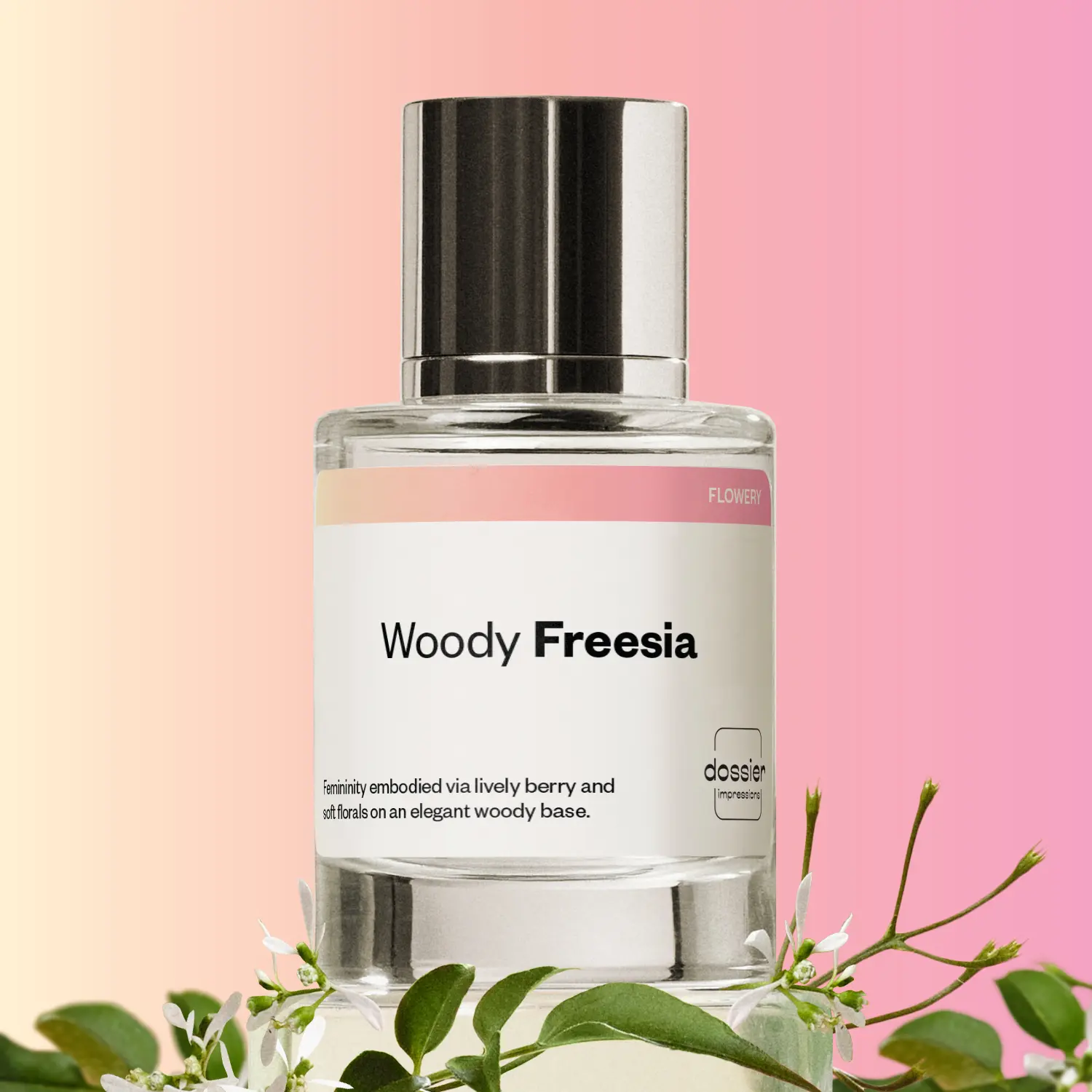 Woody Freesia, Dossier, Women Perfume, Eau de Parfum, 50ml, Freesia, Blackcurrant, Strawberry, Rose, Jasmine, Peach, Vanilla