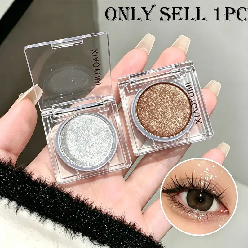 Low Saturation Single Color Shimmery Eyeshadow Soft Clear Tone Suitable for All Skin Tones Smooth and Blendable Texture Create Natural Vibe Eye Makeup Beginner-friendly