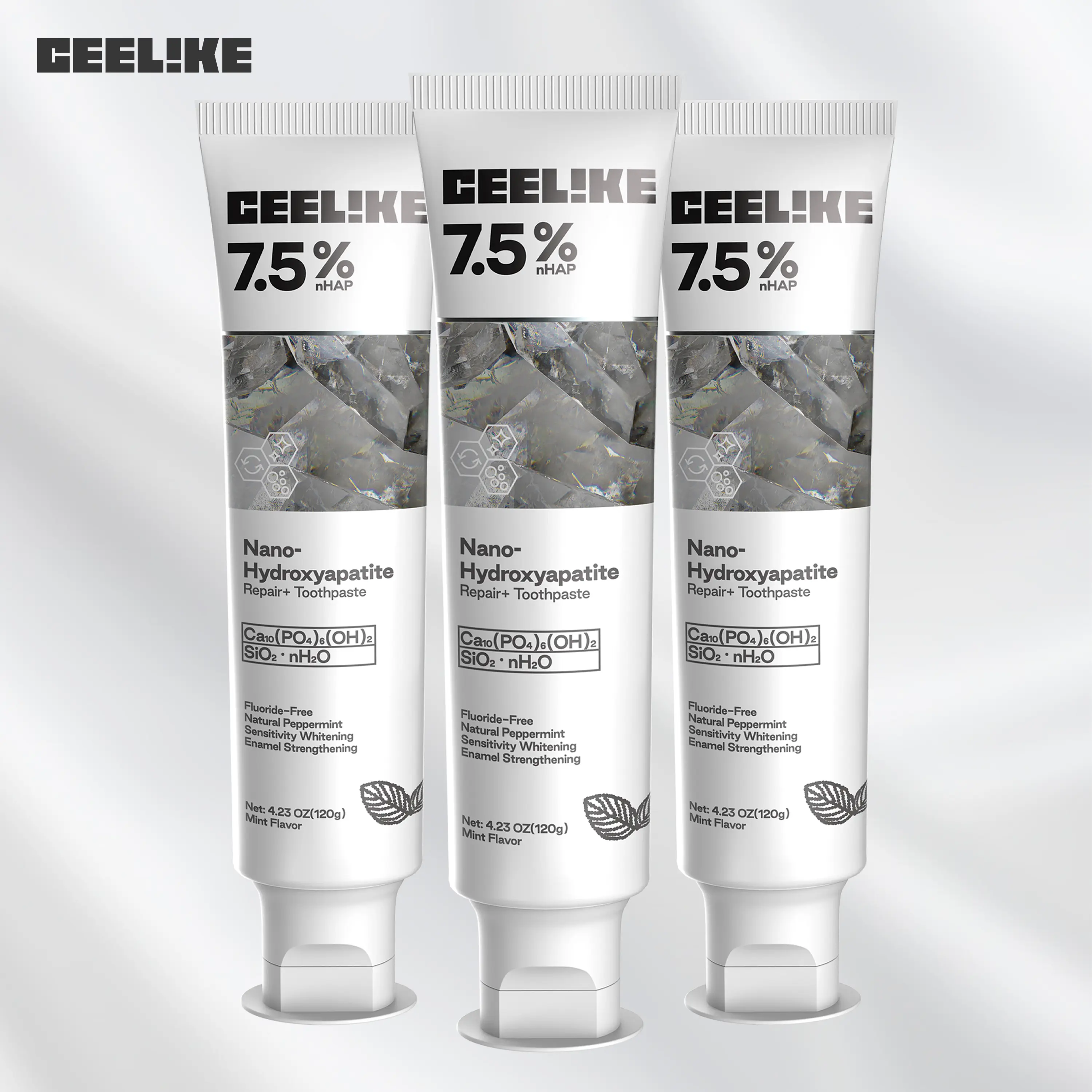 Ceelike Nano Hydroxyapatite Toothpast | Fluoride-Free & Fresh Mint | Enhances Natural Shine