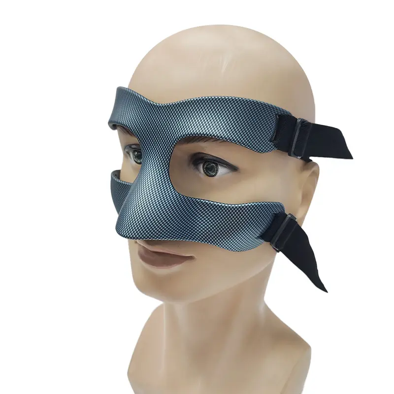 Basketball anti-collision nose mask black reticulated adult men's and women's football volleyball game face mask sports protective gear