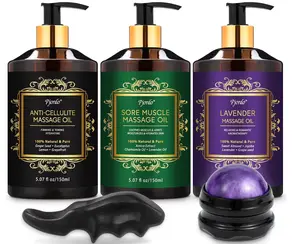 Pjordo Date Night Essential 3 Pack Massage Oil Set with Roller Ball for a Relaxing Spa Experience Thumb Saver and Hydrating Serum for Ultimate Comfort
